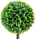 MyGift 15 Inch Boxwood Topiary Tree - 2 Pack Faux Plant Balls in Gray Pulp Planter, Tabletop Home Décor