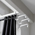 Curtain Rod Brackets Heavy Duty - Adjustable Drapery Hardware for 7/8 or 1 Inch Rods, Set of 3 (White)