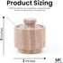 3" Countertop MARBLOUS KRAFTS Marble Salt Cellar with Lid & Spoon brown Small Flaky Salt Box, Sugar Jar, Spice Storage