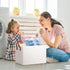 Large Storage Baskets for Shelves, Rectangle Fabric Bins for Organization, Closet Storage Bins, Shelf Baskets with Wire