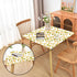 Fall Table Cloth Square Fitted Tablecloth with Elastic Edge: Stretchy Washable Fabric