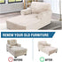 H.VERSAILTEX Velvet Chaise Lounge Cover - High Stretch Chaise Chair Cover for Living Room Soft Slipcovers with Arms