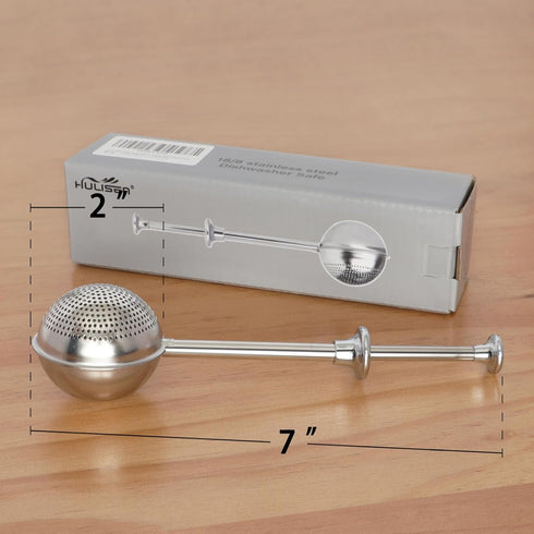 HULISEN Set of 2 Flour Duster for Baking, Stainless Steel Powdered Sugar Shaker Duster with Spring-operated Handle