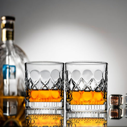 PARACITY Whiskey Glasses Set of 2, Old Fashioned Rocks Glasses, Suitable for Bars, Parties, Father's Day Gift