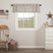 VHC Brands Hatteras Seersucker Ticking Striped Cotton Kitchen Curtains, Rod Pocket Valance 16x72, Denim Blue