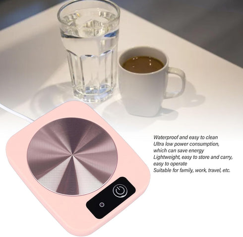 55 Coffee Mug Warmer, Smart Constant Temperature Coaster Candle Warmer Plate, USB Powered Milk Cup Heater Pad for Desk