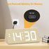 fomobest Dimmable, Snooze, Wooden Digital Alarm Clock with Dual USB Charging Ports, DST, Modern Large Time Display LED