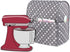 Luxja Dust Cover for 4.5-Quart and 5-Quart Stand Mixer, Cloth Cover with Pockets, Gray Dots