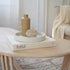 Set Decorative Concrete Tray & Book Decor - Scalloped Tray & Linen Box Enhance Your Coffee Table or Bookshelf Decor