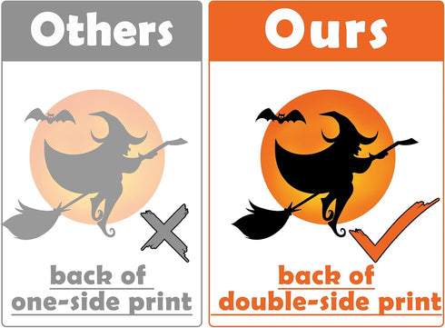 Extra Large Halloween Decorations Window Clings Decor, Spooky Witch Black Cat Pumpkin Silhouette Stickers, 4 Sheets