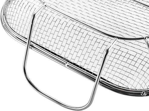 WUWEOT Grill Basket, 15" x 11" Stainless Steel Vegetable Barbecue Basket with Two Handles for Grilling