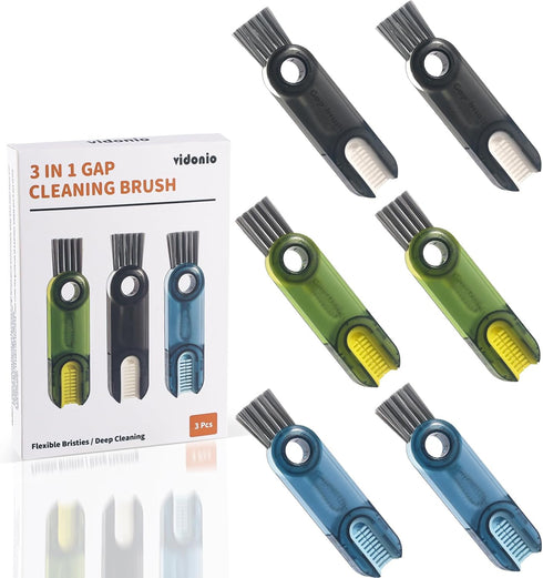 3 in 1 Cup Lid Gap Cleaning Brush Set, Multifunctional Insulation Bottle Cleaning Tools, Tiny Silicone Cup Holder
