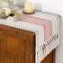 12x108 Socomi Boho Table Runner Macrame Long Easter Spring Farmhouse Woven Cotton Linen Rustic Coffee Table Runner