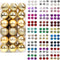 walsport Christmas Balls Ornaments for Xmas Tree, 36ct Plastic Shatterproof Baubles for Christmas Party Decoration