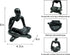 HAFKOIS Thinker Statue Reading Women Figurine Abstract Art Sculpture Home Decor Modern Black Accents for Living Room