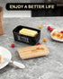 GVUHR CountertopPremium Ceramic Butter Dish with Lid And KnifeAirtight Butter Crock with Lid for Large Butter Container