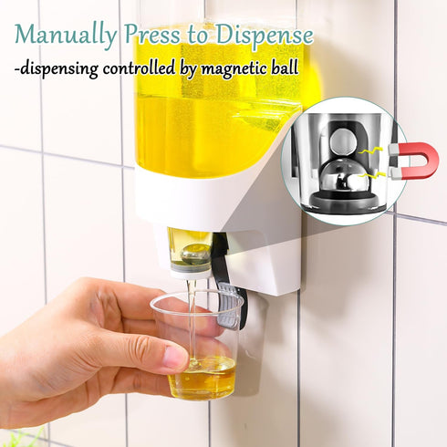 VEGEVIGI 30.5OZ ZOBONETI Automatic Mouthwash Dispenser for Bathroom, Wall Mounted Mouth Wash Dispensers, Hanging