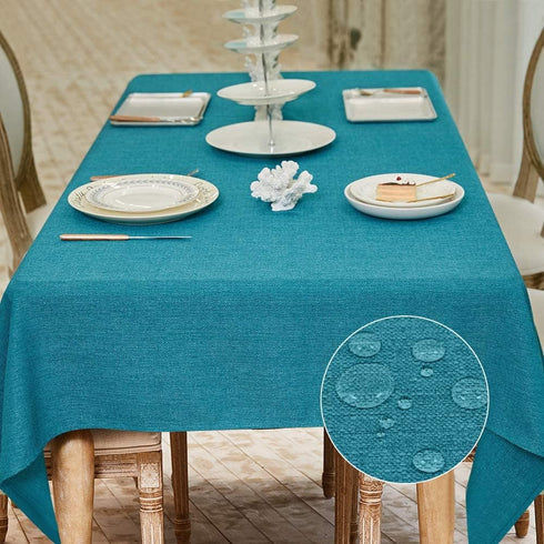 BALCONY & FALCON Rectangle Tablecloth Washable Wrinkle Resistant and Water Proof Table