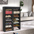 28 Closet ERONE Shoe Rack Storage Organize, Pairs Portable Double Row with Nonwoven Fabric Cover Shoe Shelf Cabinet
