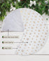 COOLWUFAN 48 Inches Christmas Tree Skirt for Holiday Party Decoration, White Plush Gold Sequin Snowflake
