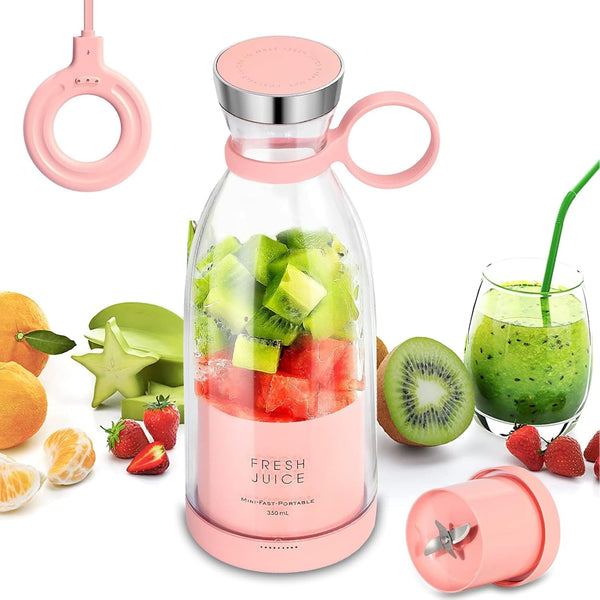Portable Juicer Blender - 350ml Wireless Electric Juicer for Making Fruit Juice, Milkshakes, and Smoothies