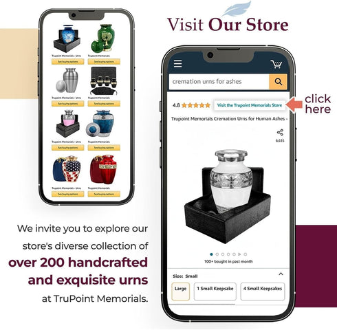 Trupoint Memorials Extra Large Urn for Ashes, Adult Male or Female Up to 330 lbs – Cremation Urns for Human Ashes,