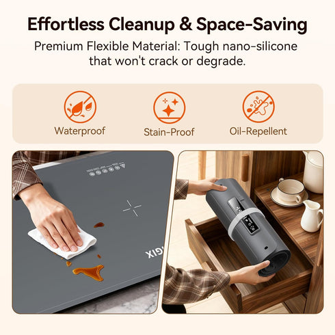 36"x16", 4 3 Settings DIGIX Food Warming Mat Extra Large, XXL Warming Mat For Food, Food Warmer Chafing Dishes