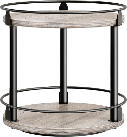 YATINEY Lazy Susan Organizer, Rotating Spice Rack, 2 Tier Spice Turntable Organizer,