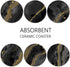 Set 6, Britimes Table Coaster for Drinks of Marble Black Golden Natural Gold Yellow Coffee Absorbent Round Ceramic
