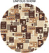 Granbey 60 Inch Classic Coffee Themed Table Cloth - Mocha Latte Milk Round Tablecloth Beige Brown Table Cover