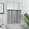 YoKii Boho Kitchen Curtains 36 Inch Length, Modern Farmhouse Cotton Linen Short Window Panel with Gingham Tassel