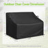 50"L48"W37"H) Kasla Patio Double Chair Cover, Waterproof Heavy Duty Cover for Outdoor Loveseat & Glinder Bench
