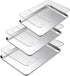 Baking Sheet with Cooling Rack Set, 3 Premium Stainless Steel Cookie Sheets and Wire Racks, Non-Toxic