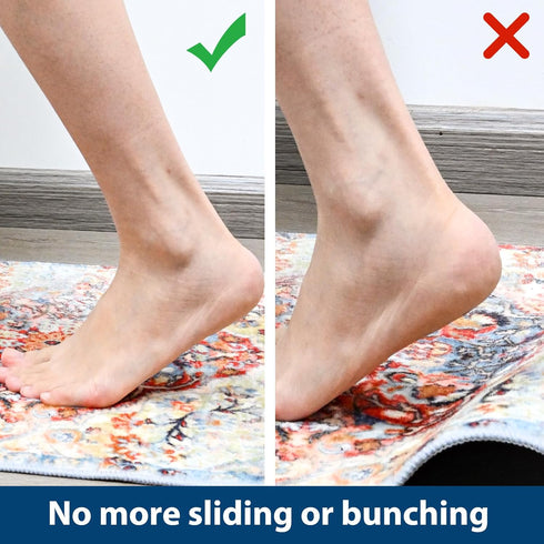 Non Slip Rug Pads: 3x5 Rug Pad Gripper for Hardwood Floors, Under Carpet Anti Skid Mat, Beige to Keep Rugs Safe