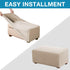 Flamingo P Oversized Ottoman Slipcover Sofa Spandex Jacquard Stretch Storage Ottoman Slipcover Protector Covers