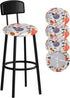 Deisy Dee Pack of 4 Polyester Round Bar Stool Covers - Printed