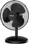 HOLMES 12" Table Fan with 75° Oscillation, 3 Speeds, 15° Adjustable Head Tilt, Ideal for Home, Bedroom, Office, Black