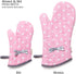 Set 2 NEOVIVA Kitchen Oven Mitts for Kids, Heat Resistant Cotton Oven Gloves of for Cooking Baking, Kitchen Gloves