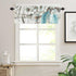 Mason Jar Cotton Flower Valances for Windows - 54x18 inch Rod Pocket Kitchen Curtains, Floral Wooden Plank Design