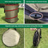 Denpetec Bag,10 Yard Waste Bag,Gardening Gallon Garden Leaf Bags, Release Buckle Camping Trash Can Collapsible Trash