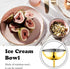Frozen (4, Ice Cream Bowls Stainless Steel Dessert Cups with Spoons Reusable Footed Sundae Cups Ice Cream Cups