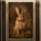 Farmhouse Rabbit Wall Art, Vintage Bunny Prints with Flowers, 16x24inch Vintage Animal Pictures No Frame