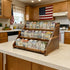 Arflo Countertop 3 21 Acacia Wooden Spice Rack for - Tiered Spice Rack Organizer for Cabinet - Kitchen Spices