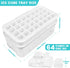 Ice Cube Trays with Lid & Bin, 64 pcs Ice Cubes, Easy Press Release, 2 Trays, 1 Ice Bucket & Scoop, Black