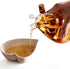 2 1 ELETON in Oil and Vinegar Cruet Hand-Blown Borosilicate Glass Dispenser with Gourd-Shaped Inner Chamber, Leakproof