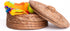 Authentic Mexican Tortilla Warmer Basket - Handwoven Pine Needle with Handloomed Cloth (Natural 7" w cloth)
