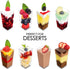 DLux 50 x 3 oz Mini Dessert Cups with Spoons, Clear Plastic Parfait Appetizer Cup with Recipe Ebook