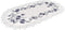 Embroidered Delft Blue Onion Flower Table Runner - Dresser Scarf Doily (14Wx27L)