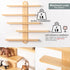Panalo 16 inches 2 Wooden Floating Shelves for Wall, Small Wood Display Shelves Rack for Collectibles-Figures, Mini