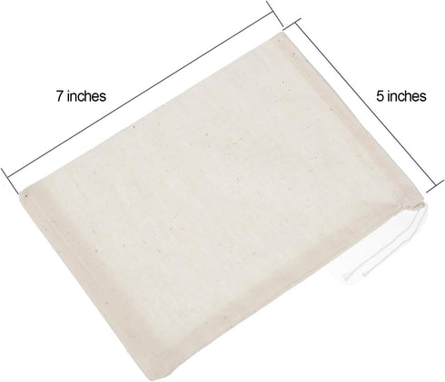 Pangda 30 Pack Cotton Muslin Drawstring Bags for Gifts (5 x 7 Inch)